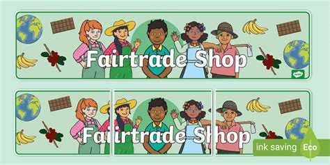 Fairtrade Shop Display Banner Professor Feito Twinkl