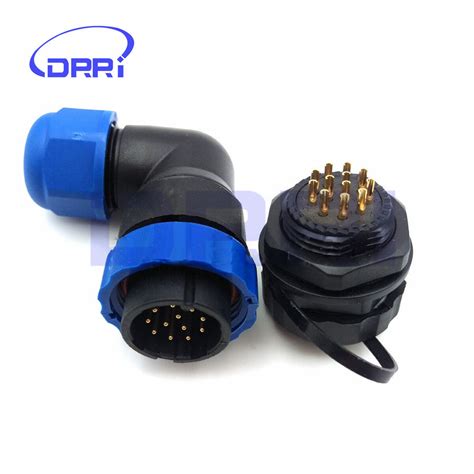 Sd Ta Zm Ip Pin Degree Elbow Waterproof Connector Plug Socket