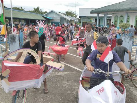 Lomba Sepeda Hias Dalam Rangka HUT Kemerdekaan RI Ke 72 Di Kampung