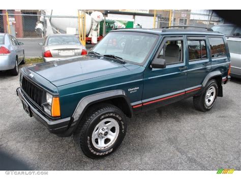 1996 Bright Jade Green Jeep Cherokee Sport 4wd 57877190 Photo 4