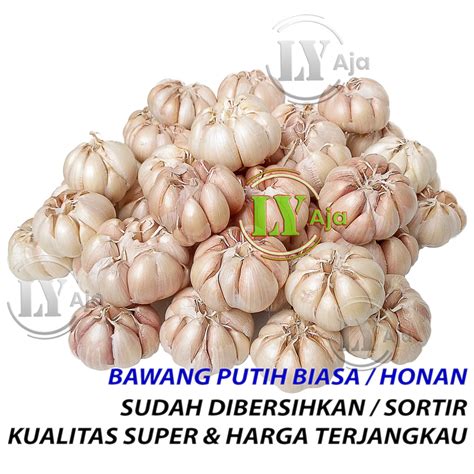 Jual Bawang Putih Biasa Honan Kg Bersih Dan Kotor Kualitas Super Ly