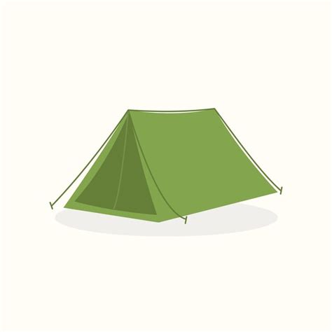 Ilustración de equipo de camping y senderismo de carpa Vector Premium