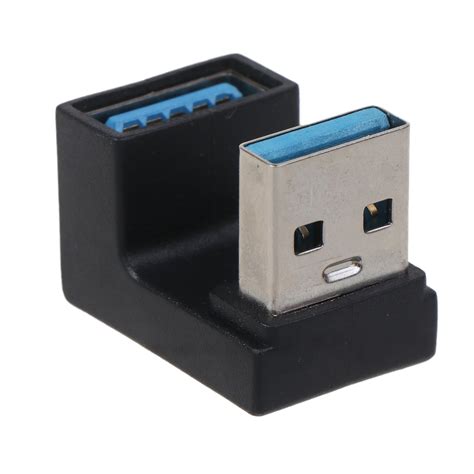 Rozyard 5gbps Up And Down 180 Degree Angled Usb 30 Adapter A Male To Female Extension Connector