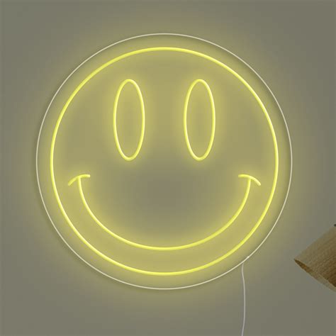 Smiley Face Happy Hardcore LED Neon Sign