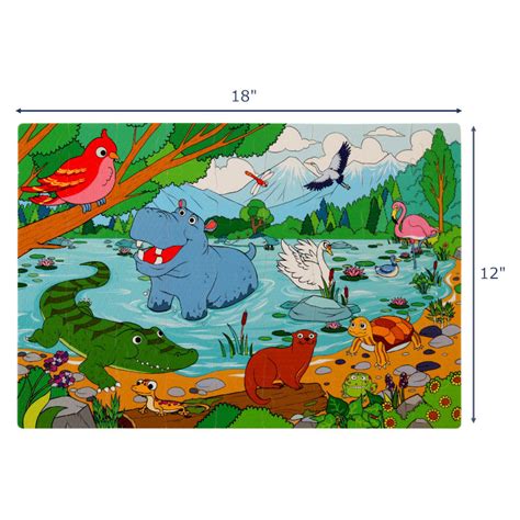 Peaceful Lake Foam Floor Puzzle 54 Pieces Premium Joy