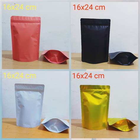 Jual STANDING POUCH COLOR MATTE 16X24 CM Emas Kota Semarang