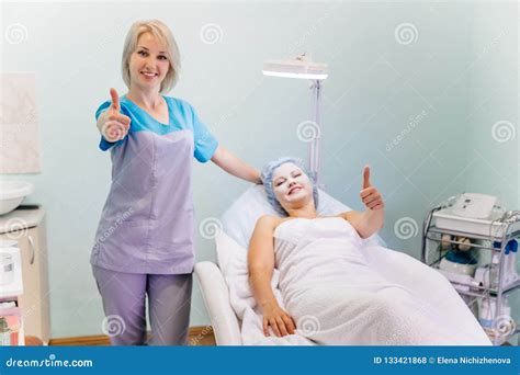 Woman Beautician Doctor At Work In Spa Center Stock Photo Image Of