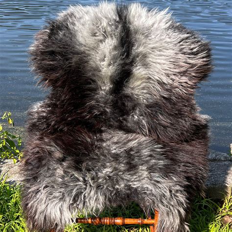 Silver Black Natural Sheepskin Sheepskin Mama