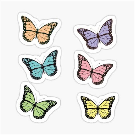 Butterfly Pack Sticker For Sale By Sydneyw31 Cute Laptop Stickers