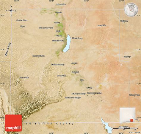 Satellite Map of Eddy County