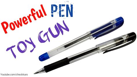 How To Make Pen Gun At Home Powerful Pen Gun Pen Slingshot Youtube