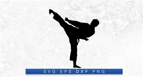 Taekwondo Side Kick Silhouette Printable Digital Design Download Svg ...