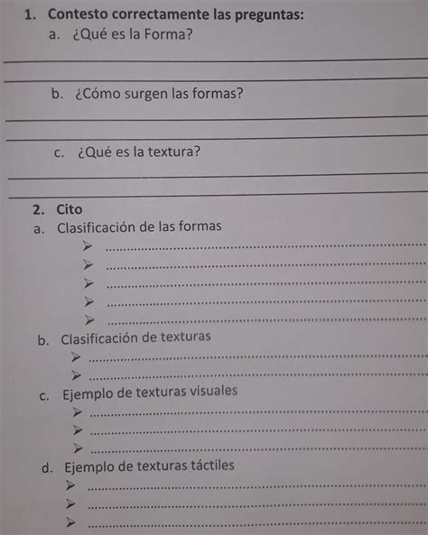 Contesto Correctamente Las Preguntas A Qu Es La Forma B C Mo