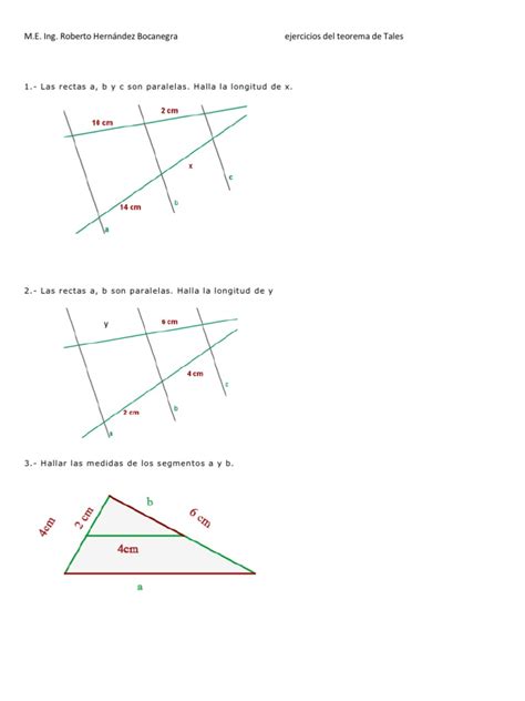 Pdf Ejercicios Del Teorema De Tales Dokumen Tips