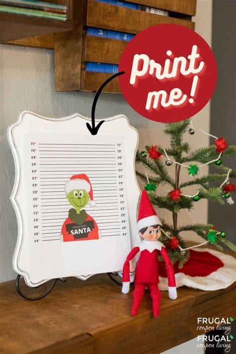 Naughty Elf On The Shelf Grinch Bad Santa Free Printable