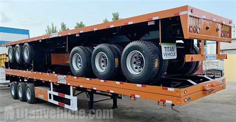 Tri Axle Ft Flatbed Semi Trailer For Sale In Ethiopia