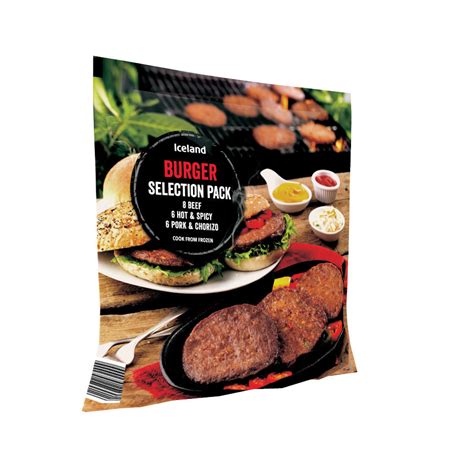 Iceland Burger Selection Pack 17kg Bank Holiday Essentials Iceland