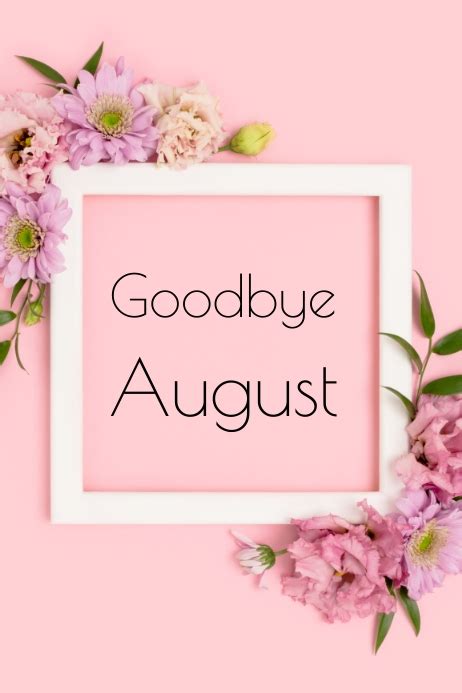 Goodbye August Template Postermywall