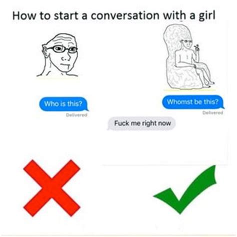 How To Start A Conversation With A Girl Whomst Know Your Meme