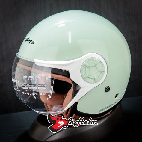 Jual CARGLOSS HELM YRH HIJAB S GREEN WHITE YR RETRO CARGLOS