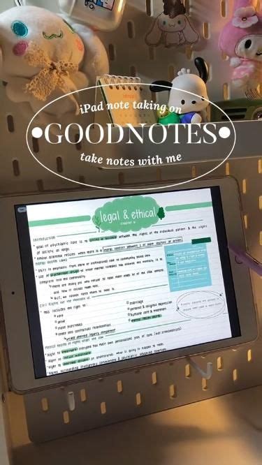 Ipad Asmr Note Taking On Goodnotes Studytok In Study Planner