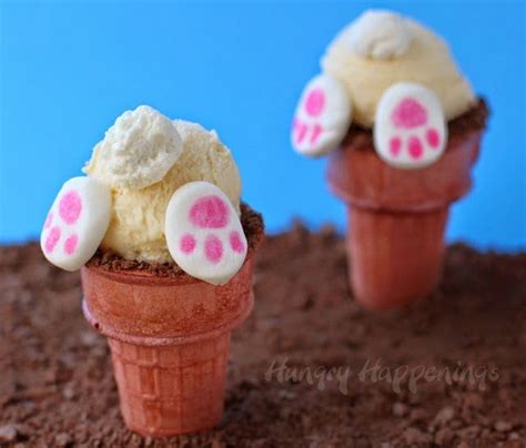 Bunny Butt Ice Cream Cones Sweet Easter Treats