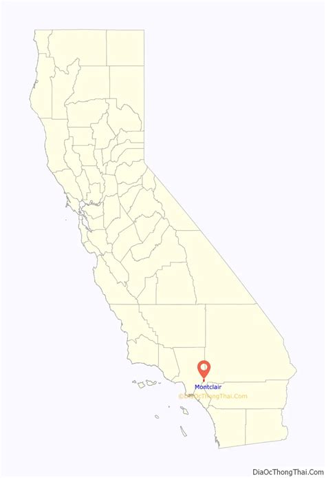 Map of Montclair city, California - Thong Thai Real