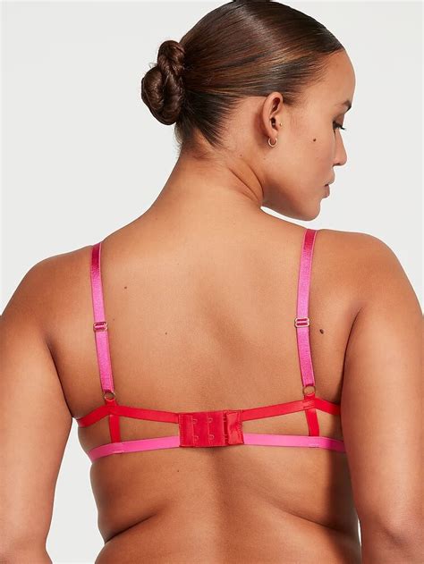 Комплект білизни Victoria S Secret Very Sexy Heartware Open Cup Strappy Demi Bra Thong Panty