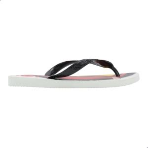 Chinelo Havaianas Top Marvel Logomania Branco Melshoes