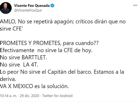 Vicente Fox Se Burló De López Obrador Con Un Meme Infobae