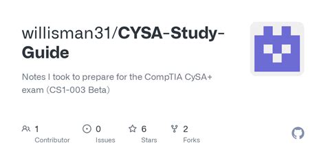 Github Willisman Cysa Study Guide Notes I Took To Prepare For The