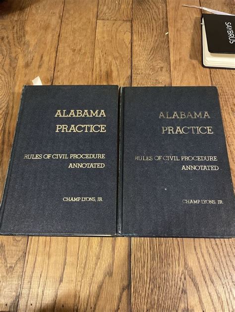 Alabama Rules Of Civil Procedure Annotated 1973 Volumes 1 2 eBay в