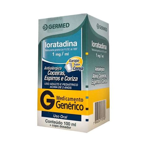 Loratadina Germed Pharma Mg Ml Frasco Ml De Xarope Copo