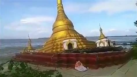Video shows Myanmar pagoda collapse after heavy rainfall - YouTube