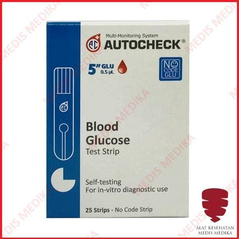 Jual Test Strip Autocheck Glucose Cek Blood Gula Darah Refill Isi