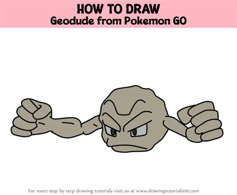 How To Draw Geodude From Pokemon Go Pokemon Go Step By Step