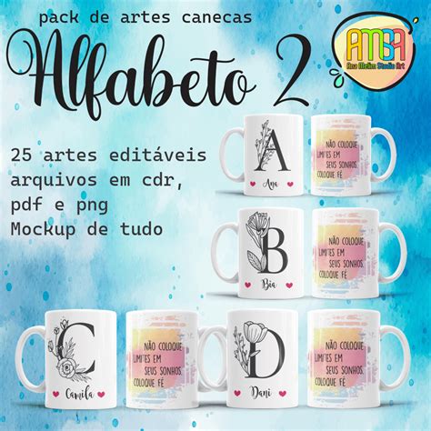 Estampas Alfabeto Canecas Ana Melim Studio Art