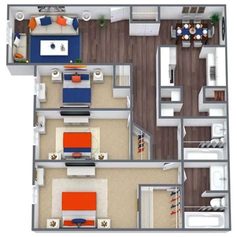 1, 2, & 3-Bedroom Apartments in Atlanta, GA | Floor Plans