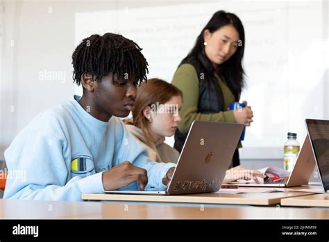 American High School classroom Stock Photo - Alamy