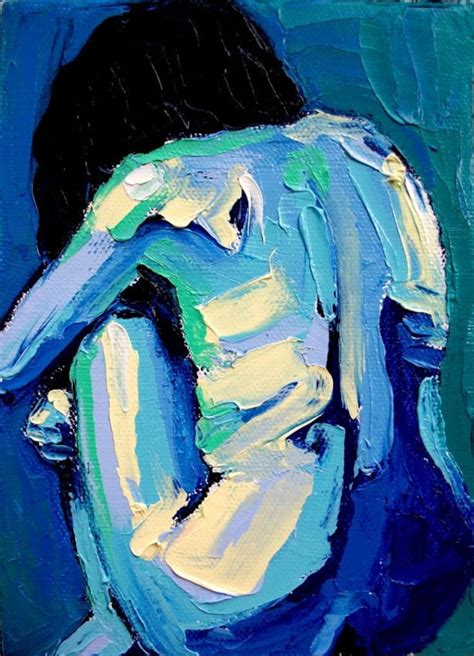 Femme 169 18x24 Abstract Nude Lustre Print Reproduction By Aja Ebsq