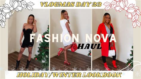 Vlogmas Day Fashion Nova Lookbook Try On Haul Youtube