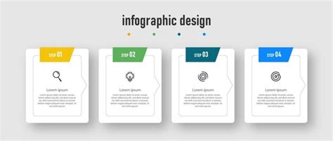 Infografik design für geschäftskonzept vorlage zeitleiste mit 4