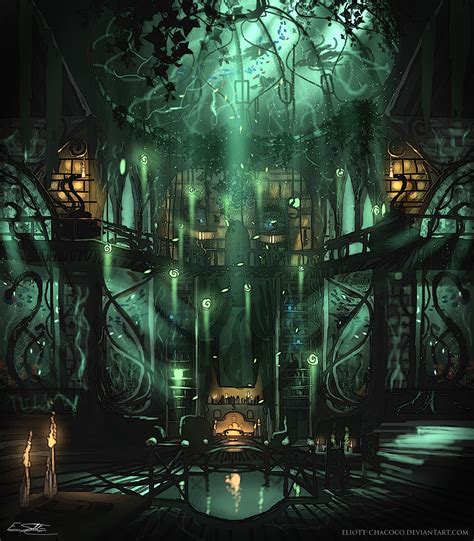 Artstation Slytherin Common Room