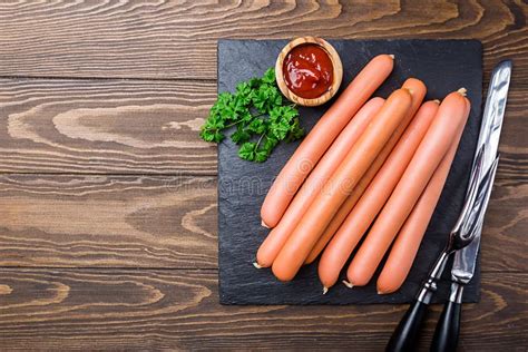 Raw Frankfurter Sausages Stock Image Image Of Brown