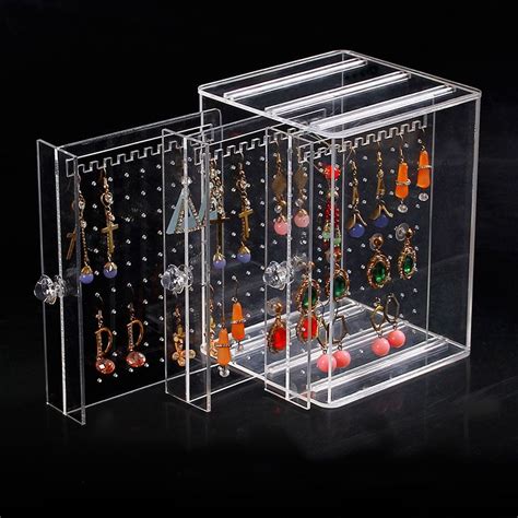 2019 Acrylic Earring Display Stand Transparent Jewelry Organizer