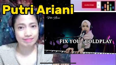 Reaction Putri Ariani Fix You Coldplay Cover Youtube