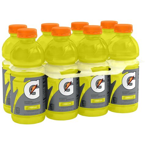 8 Bottles Gatorade Thirst Quencher Sports Drink Lemon Lime 20 Fl Oz