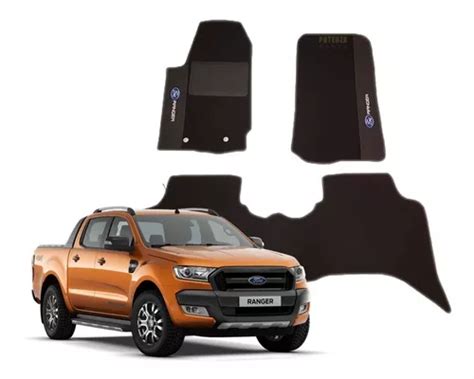 Tapete Ford Ranger Cabine Dupla 2014 A 2018 Carpete Preto