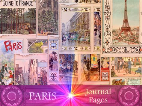 Paris Junk Journal Printable Pages French Victorian Art Junk Etsy