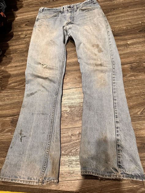 S Levis Orange Tab Flares Denim True Vintage Gru Gem